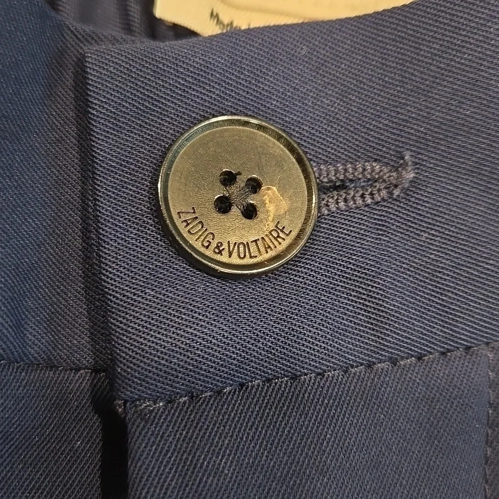 ZADIG & VOLTAIRE POMELO NAVY WOOL DRESS SLACKS. SIZE 40=LARGE. - Picture 13 of 13